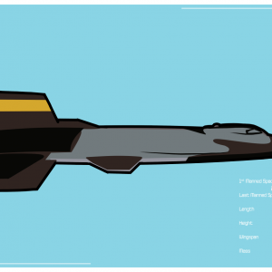 A vector graphic illustration of the X-15 space plane