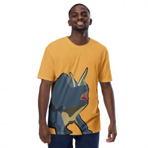 Triceratops Large Print T-Shirt (men's)