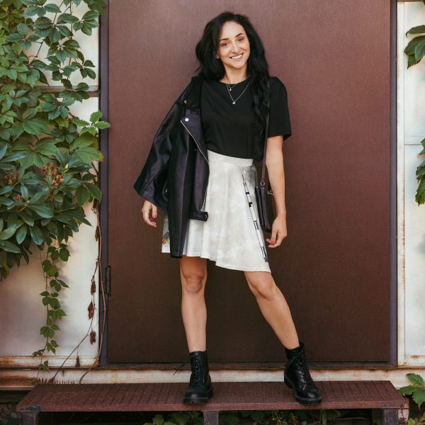 Race to the Moon Skater Skirt