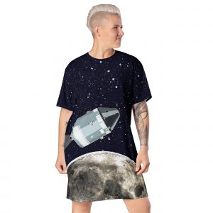 Lunar Orbit T-shirt dress
