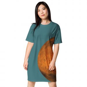 Mars Large Print T-Shirt Dress