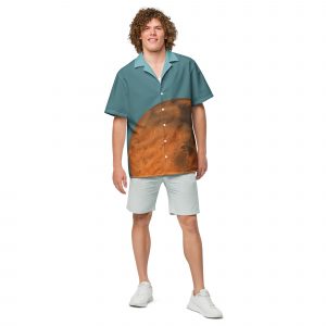 Mars Large Print Button Shirt (Unisex)