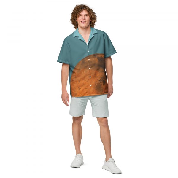 Mars Large Print Button Shirt (Unisex)