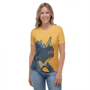 Triceratops Large Print T-Shirt (women's)