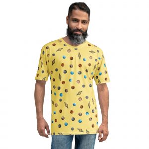 Planets Pattern T-Shirt, Light (Men's)