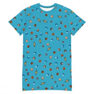 Planet Pattern T-shirt dress