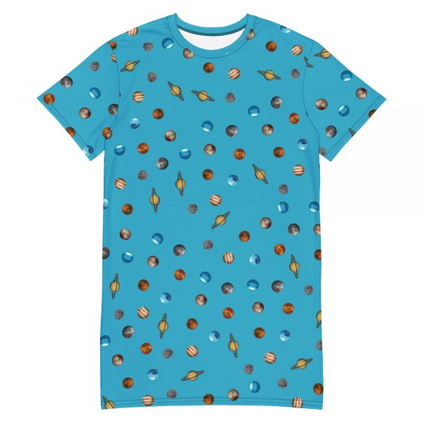 Planet Pattern T-shirt dress