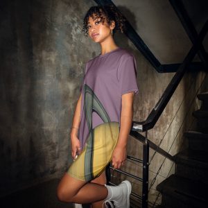Saturn Large Print T-shirt dress