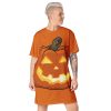 Pumpkin Large Print T-shirt dress - Image 2