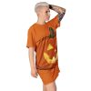 Pumpkin Large Print T-shirt dress - Image 5