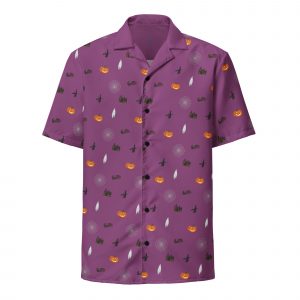 Halloween Pattern Button Shirt (Unisex)