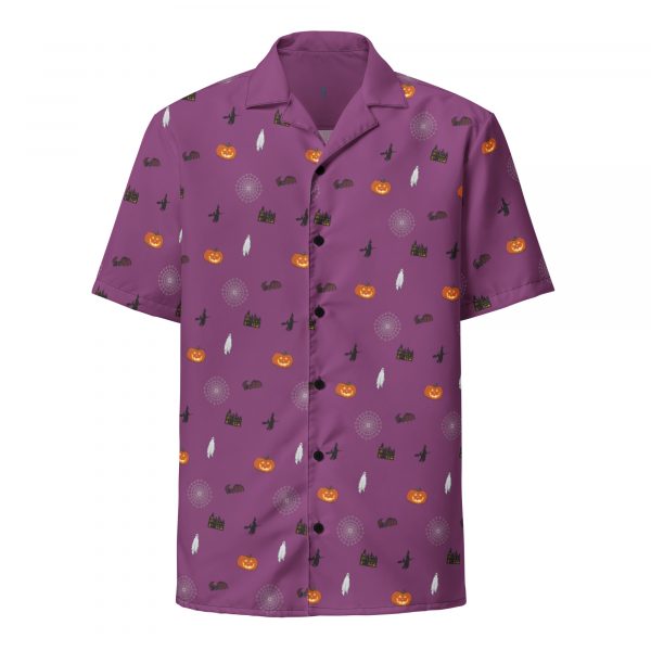 Halloween Pattern Button Shirt (Unisex)