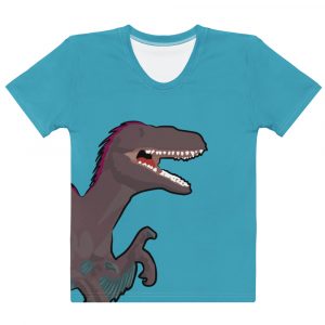 Velociraptor Large Print Cotton T-Shirt (Women's)