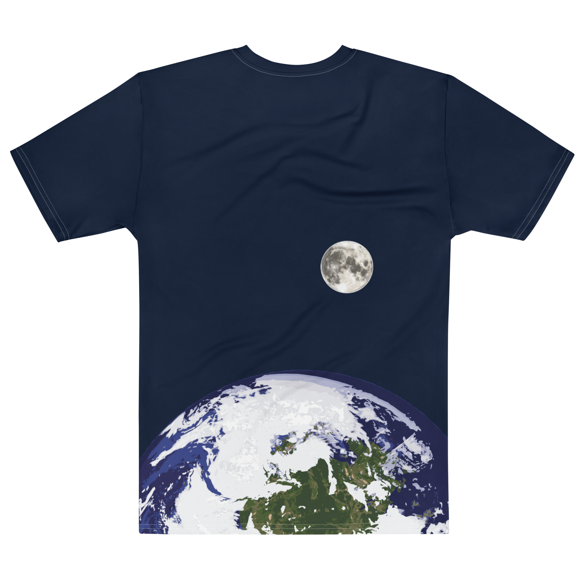 We Choose to Go to The Moon Men’s cotton crew neck t-shirt - Image 3