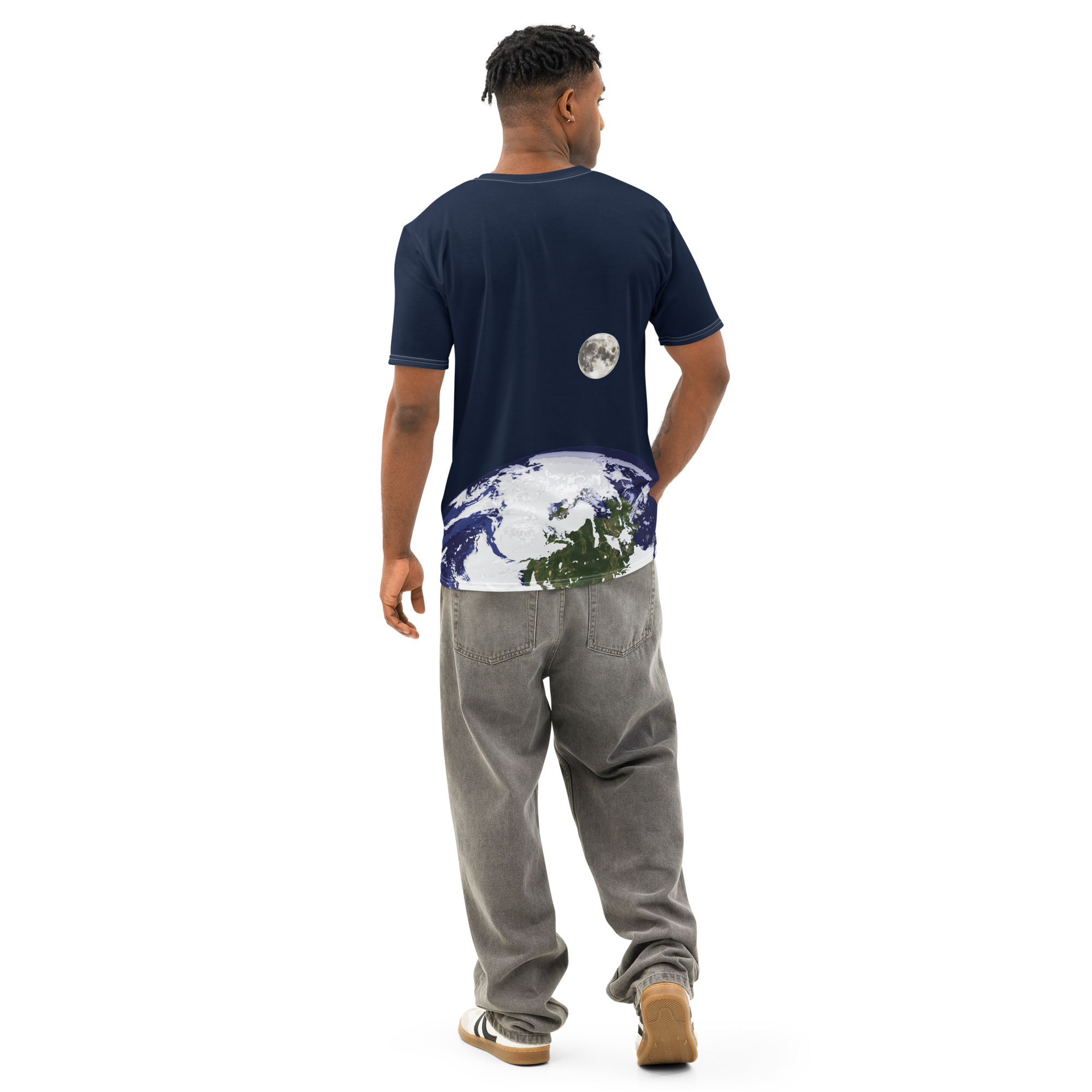 We Choose to Go to The Moon Men’s cotton crew neck t-shirt - Image 4