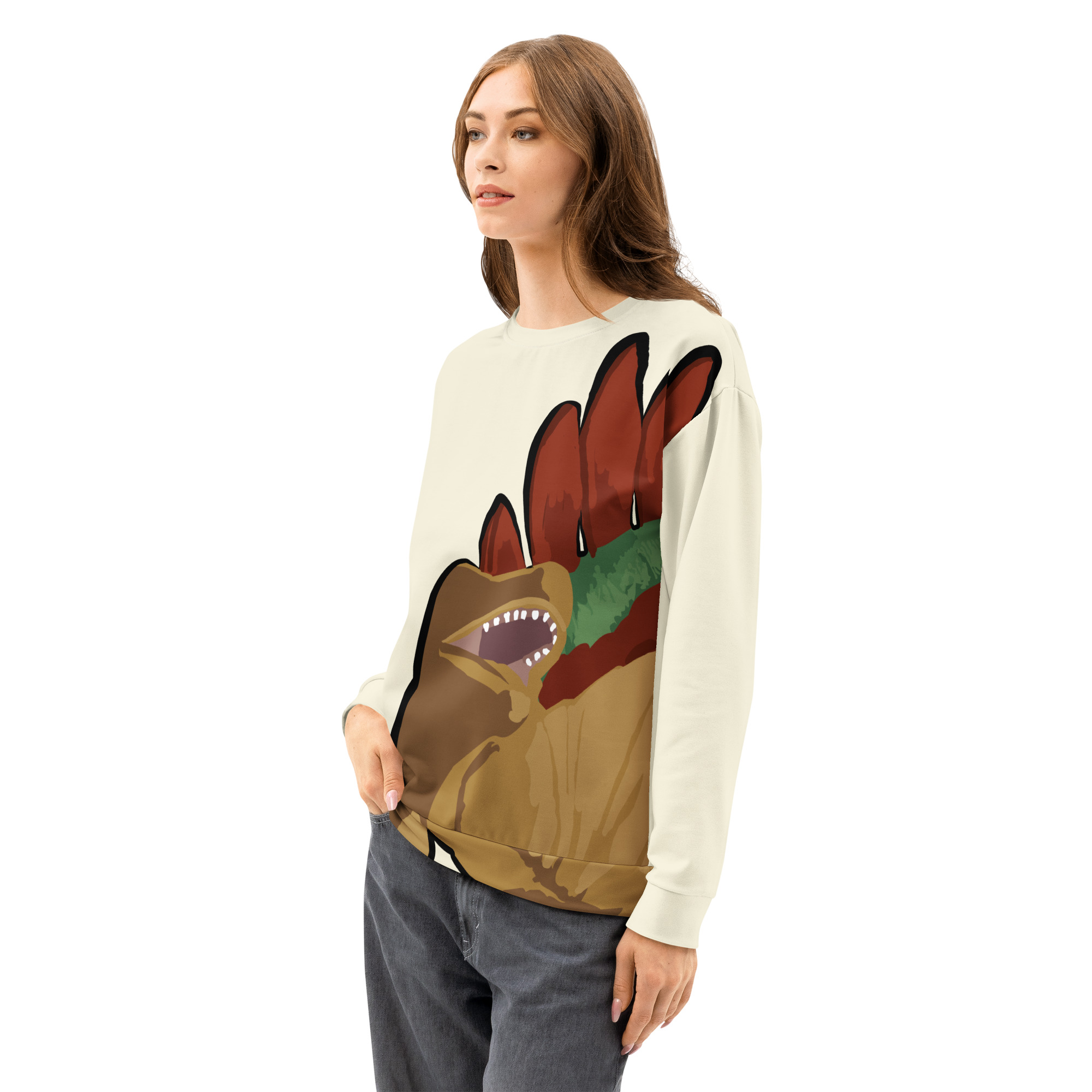 Stegosaurus Unisex cotton sweatshirt - Image 10