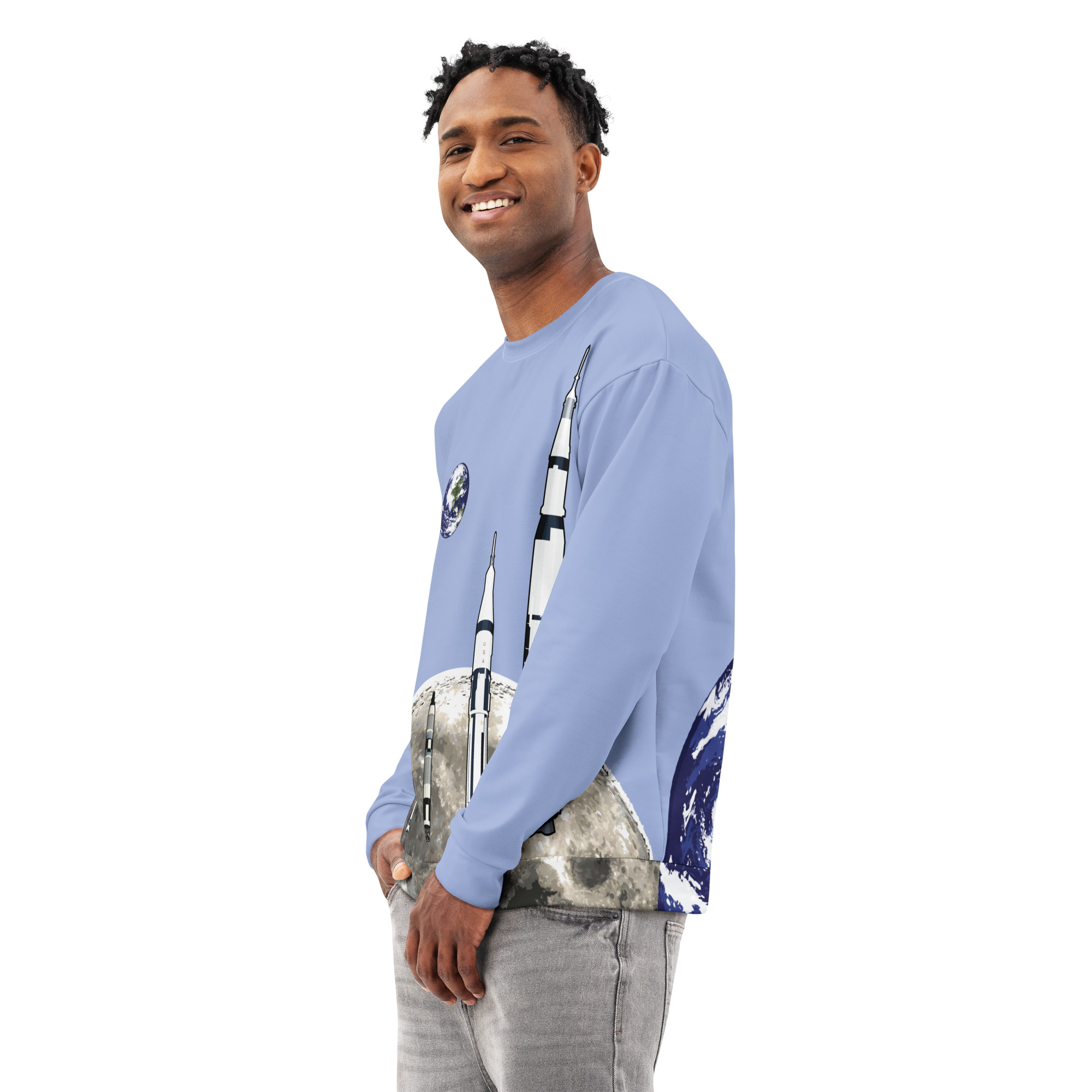 We Choose to Go to The Moon Unisex cotton sweatshirt - Image 6