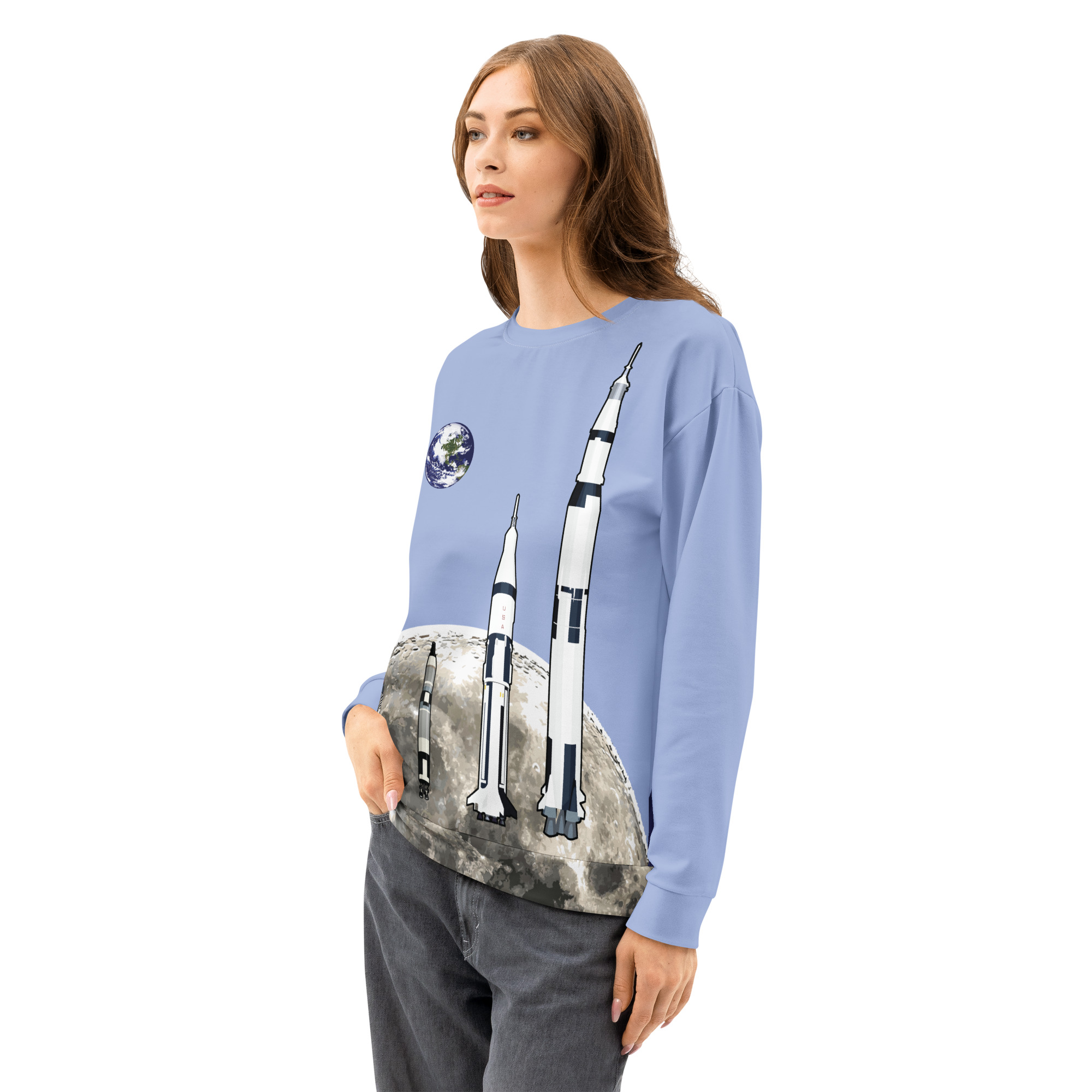 We Choose to Go to The Moon Unisex cotton sweatshirt - Image 10