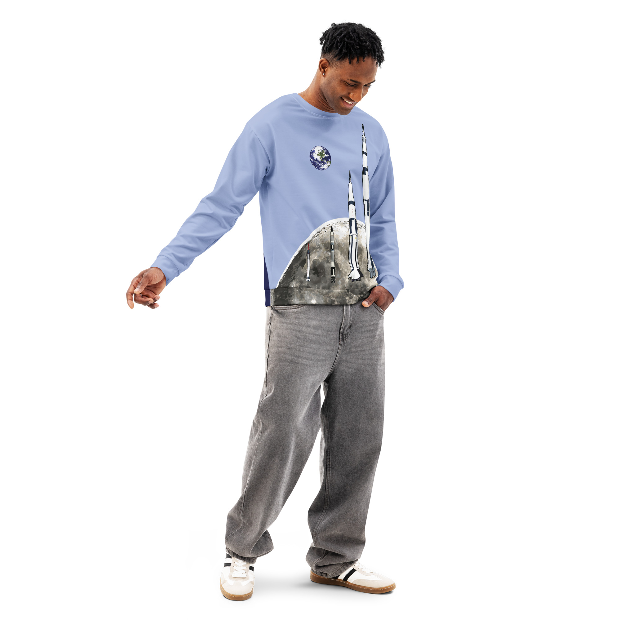 We Choose to Go to The Moon Unisex cotton sweatshirt - Image 7