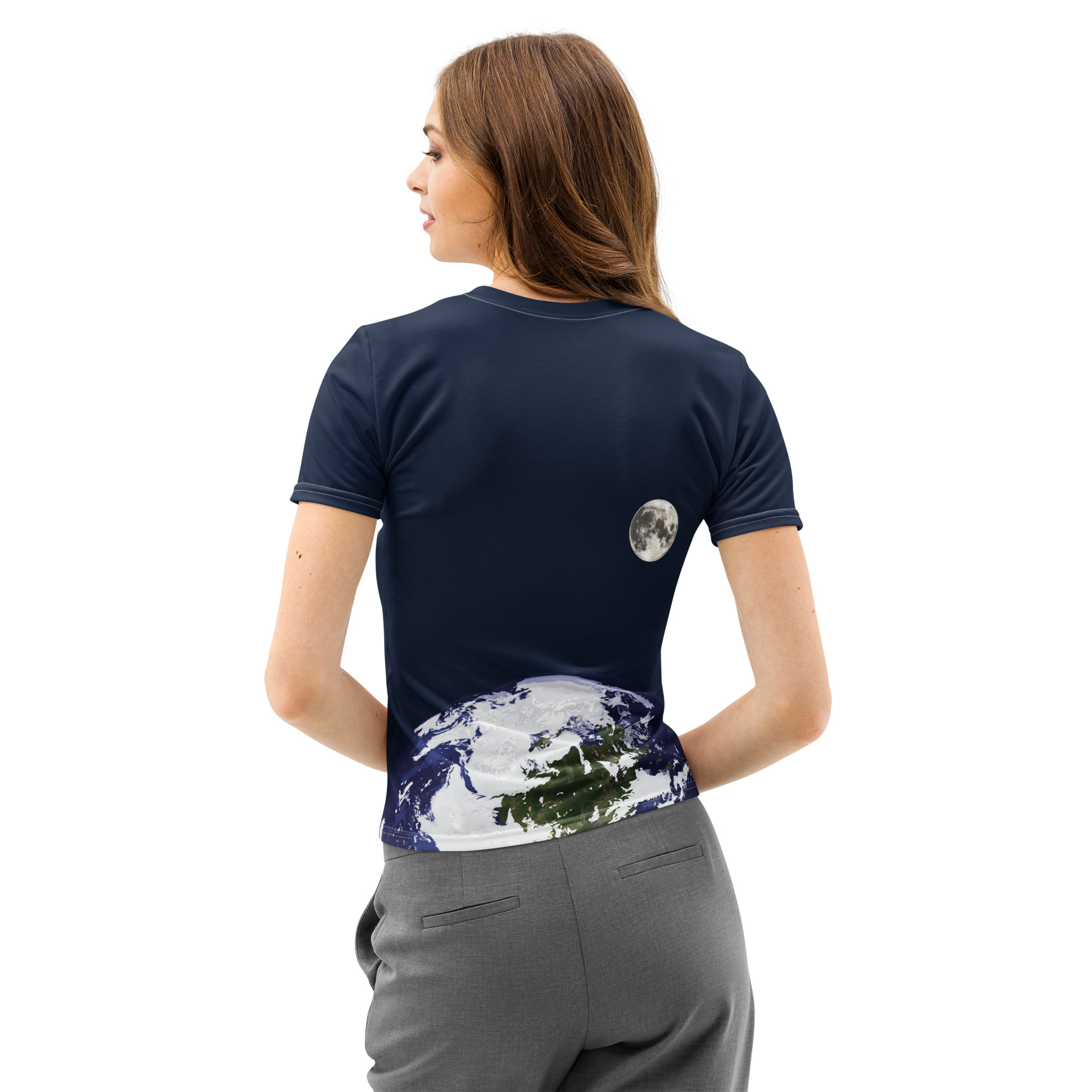 We Choose to Go to The Moon Women’s cotton crew neck t-shirt - Image 4