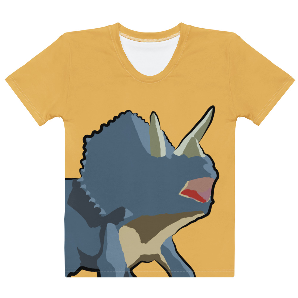 Triceratops cotton crew neck t-shirt (Women's)