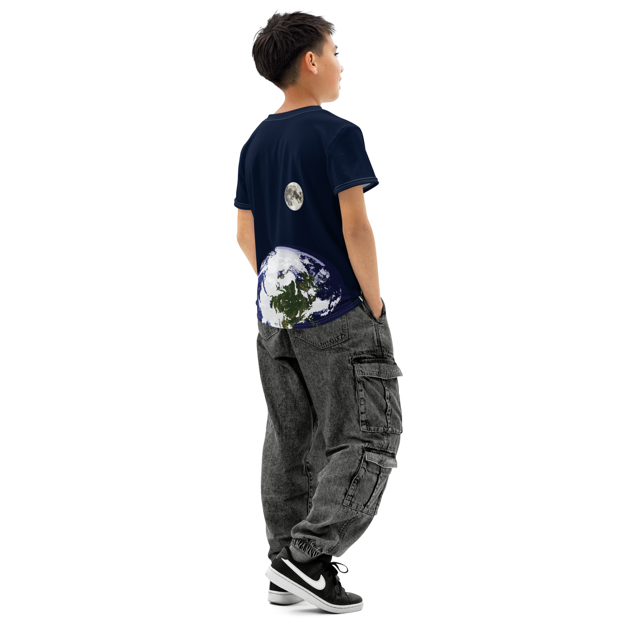 We Choose to Go to The Moon Youth cotton crew neck t-shirt - Image 4