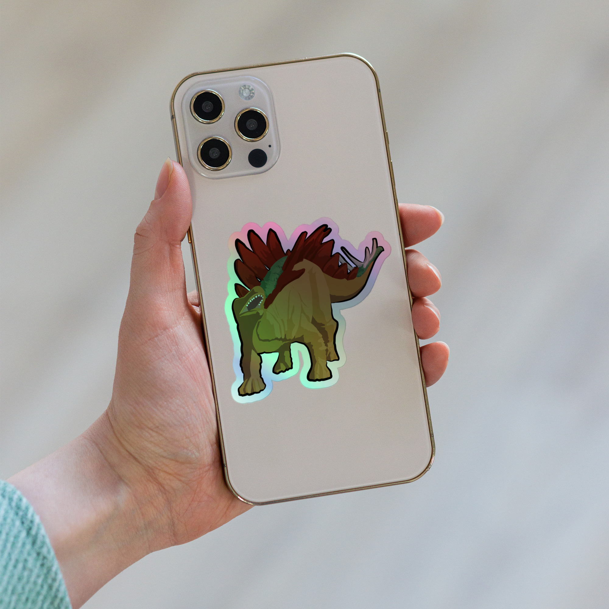 Stegosaurus Holographic sticker - Image 4