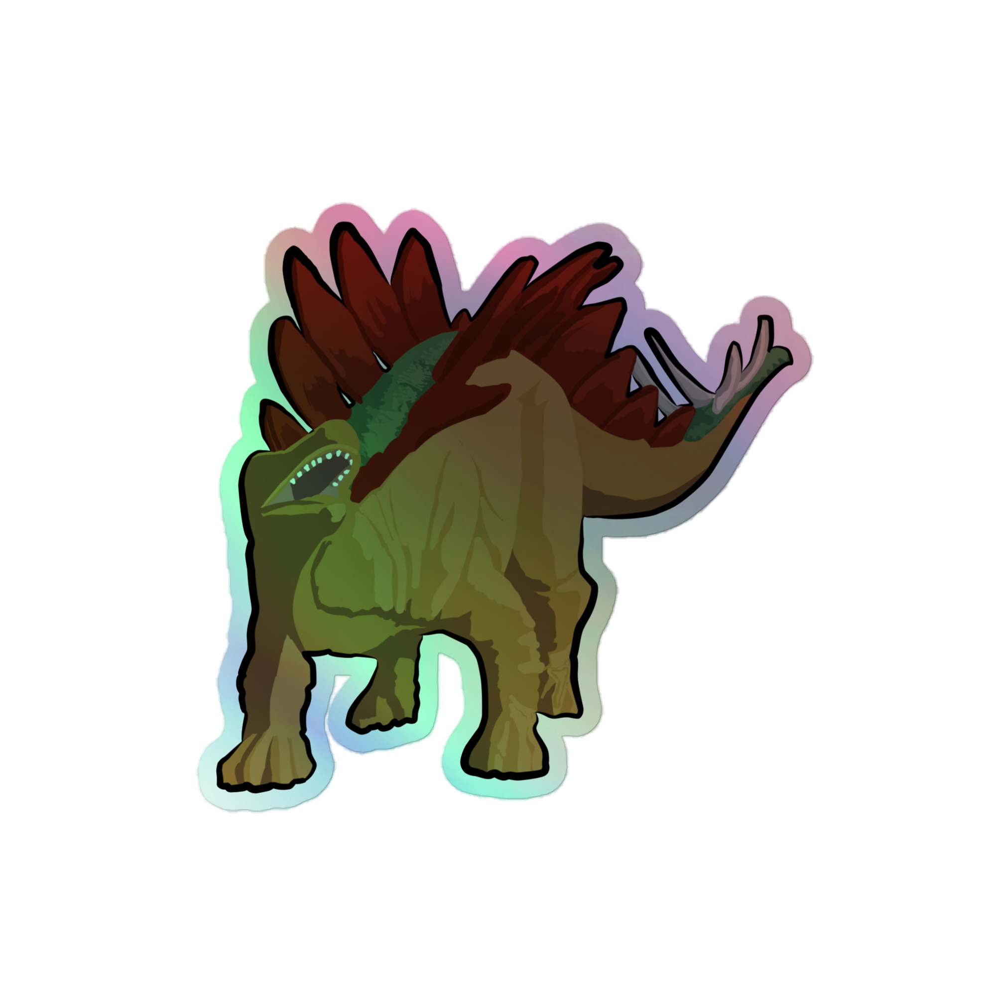 Stegosaurus Holographic sticker - Image 3