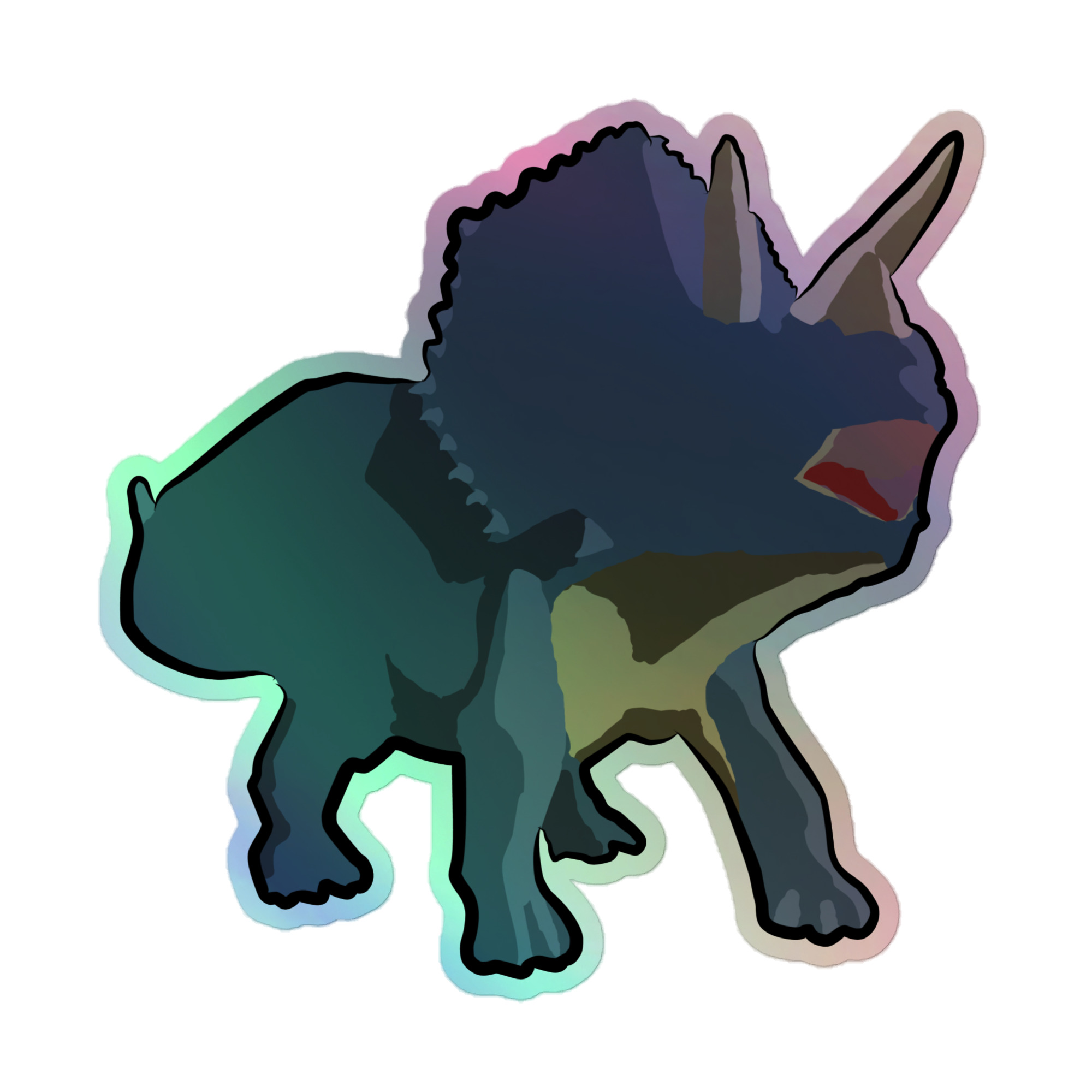 Triceratops Holographic stickers