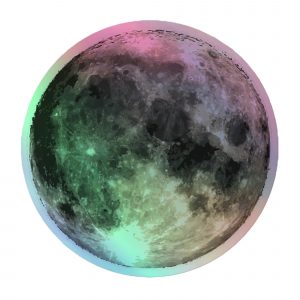 Moon Holographic stickers