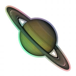 Saturn Holographic stickers