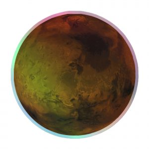 Mars Holographic stickers