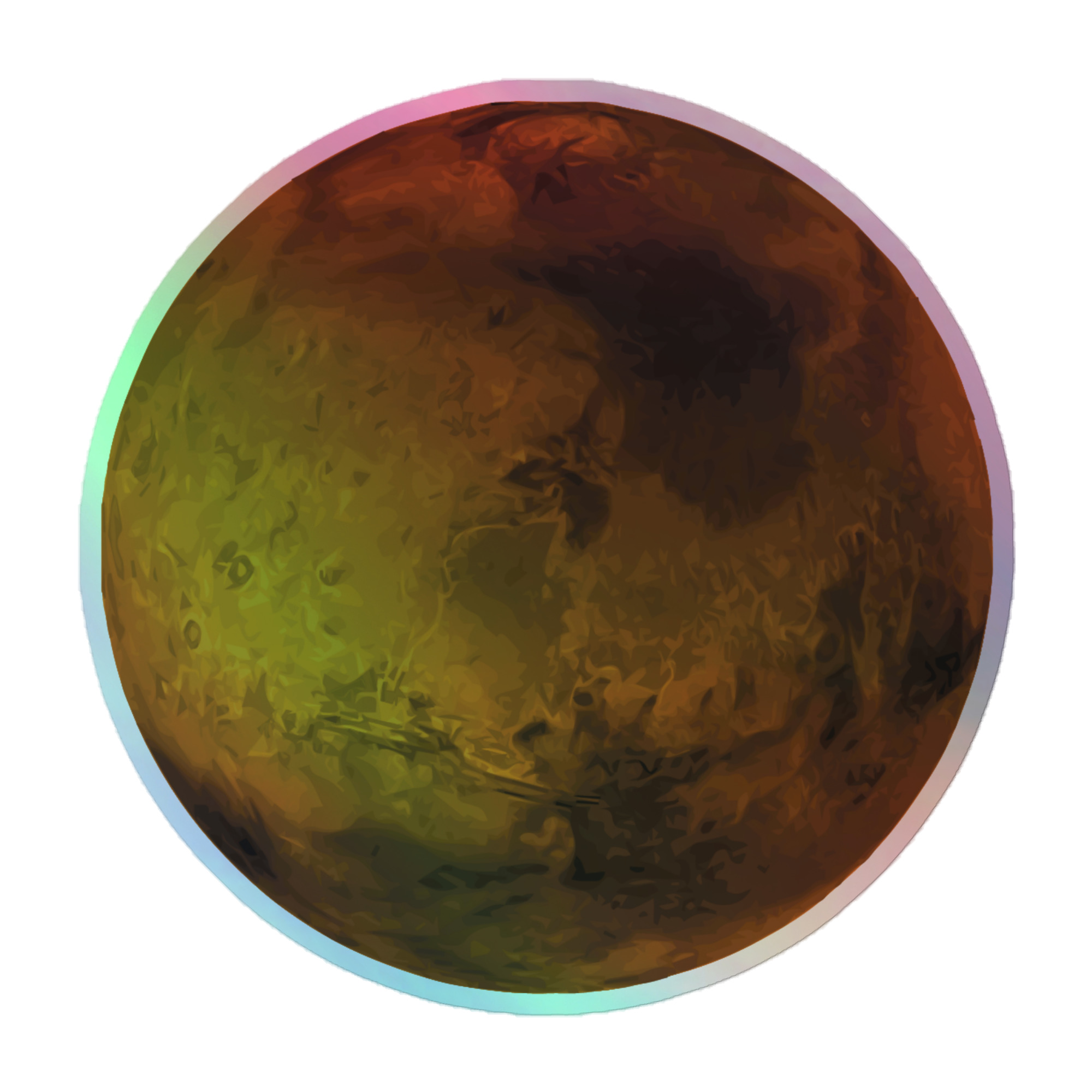 Mars Holographic stickers
