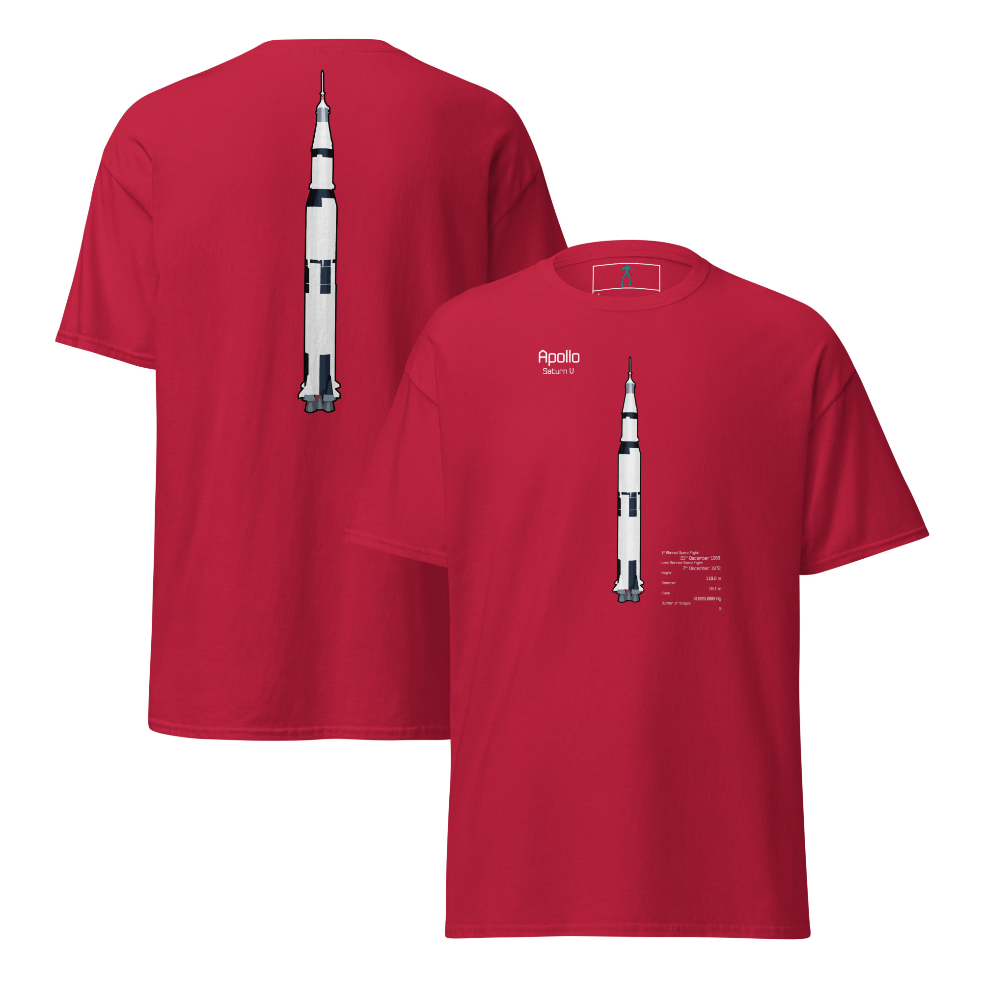 Saturn V Info T-Shirt DELUXE Unisex - Image 7