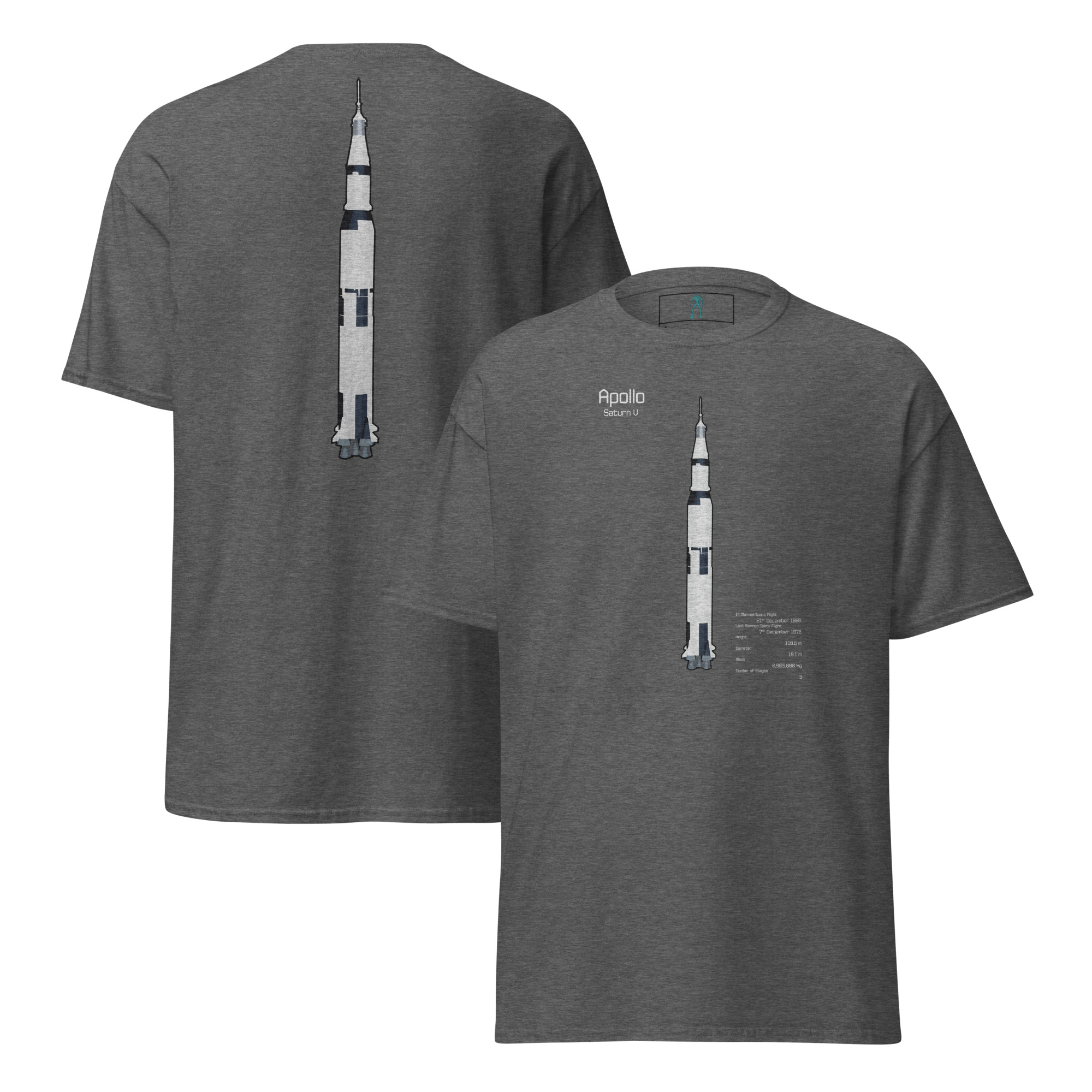 Saturn V Info T-Shirt DELUXE Unisex - Image 9