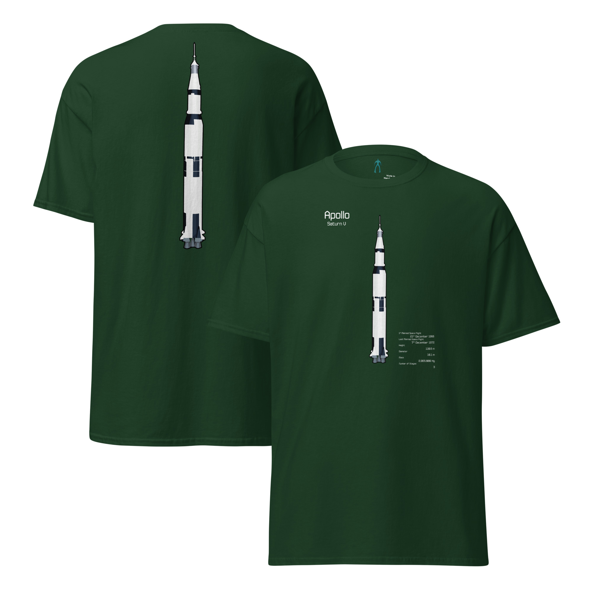 Saturn V Info T-Shirt DELUXE Unisex - Image 6
