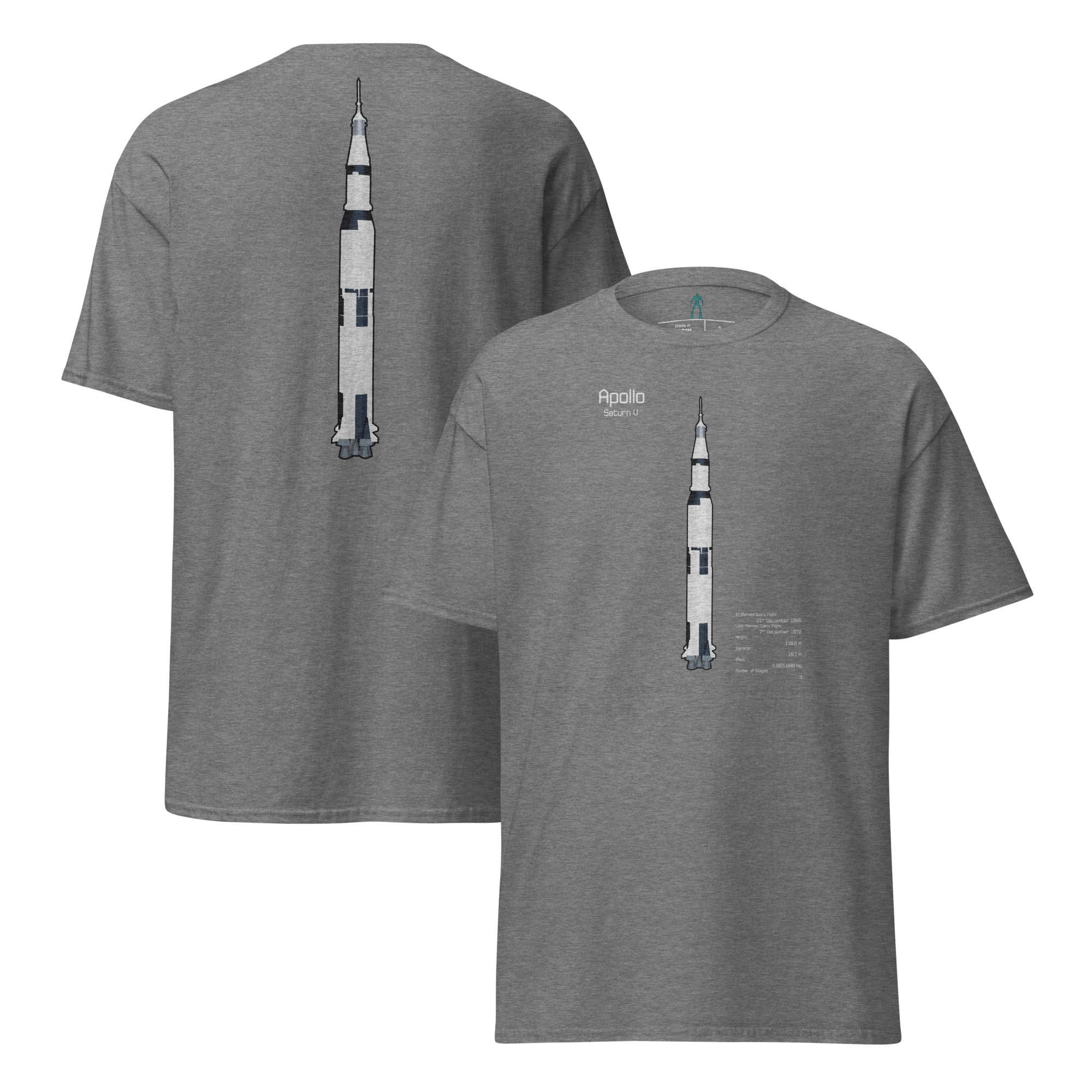 Saturn V Info T-Shirt DELUXE Unisex - Image 13
