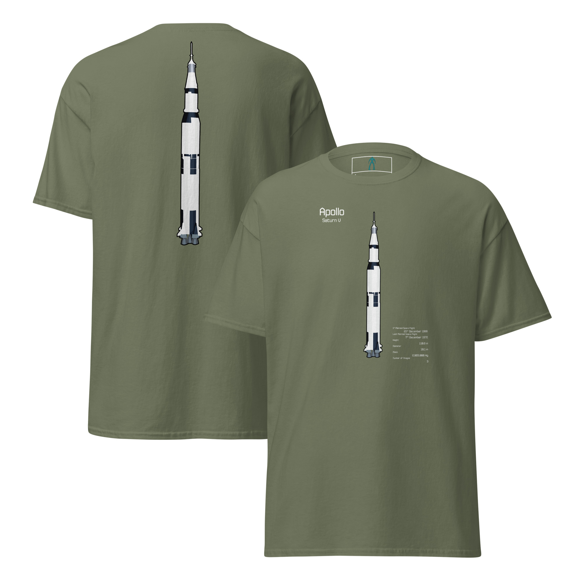 Saturn V Info T-Shirt DELUXE Unisex - Image 12