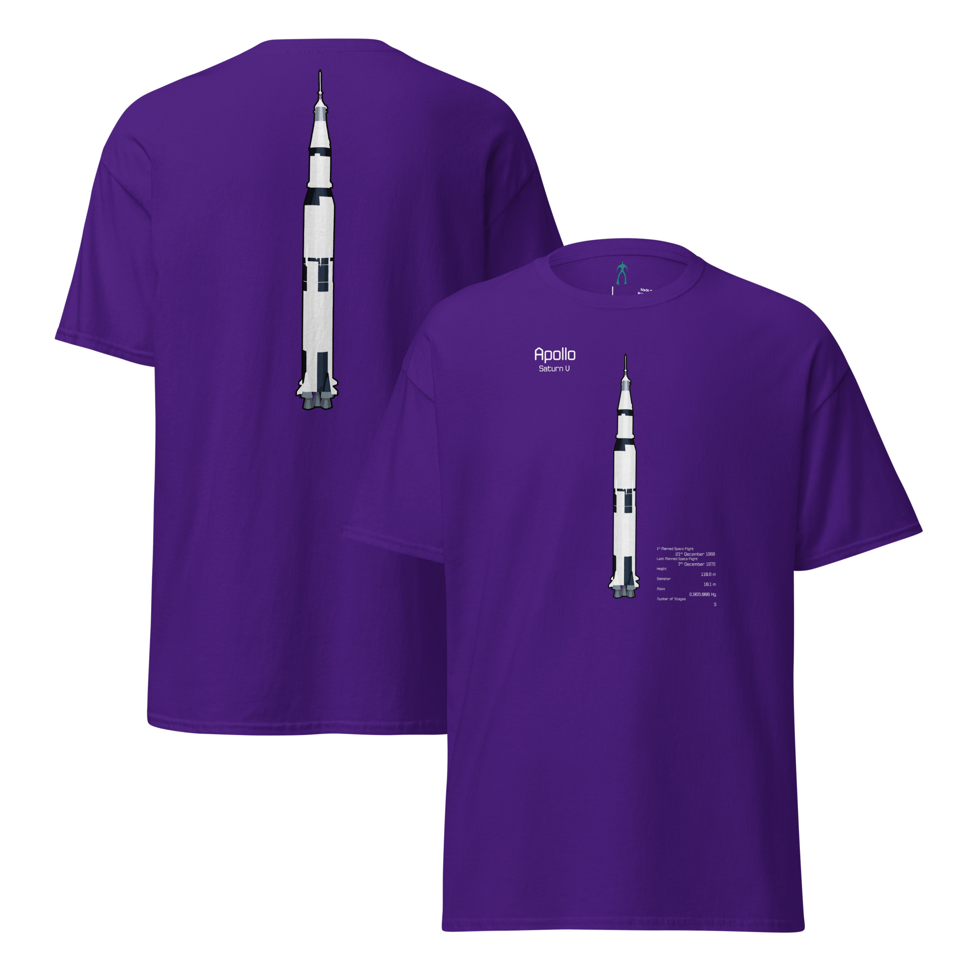 Saturn V Info T-Shirt DELUXE Unisex - Image 4
